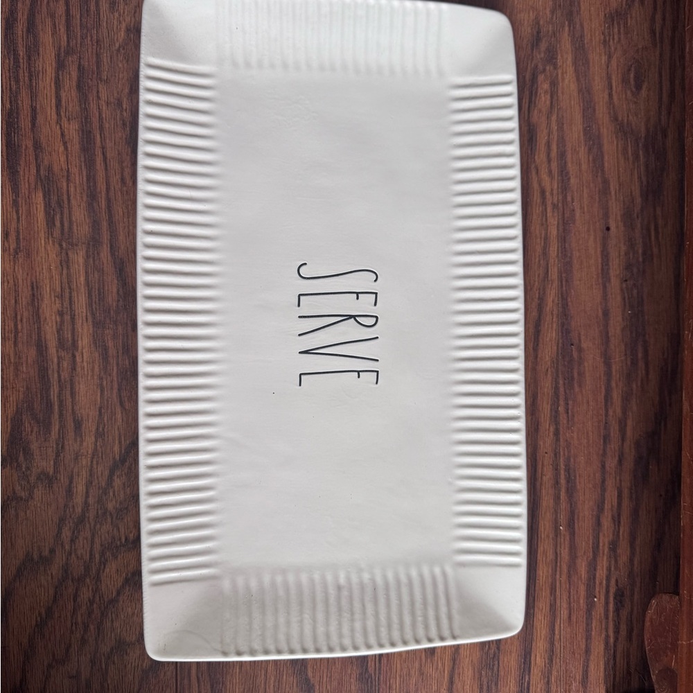 Rae Dunn White Rectangular Serveware